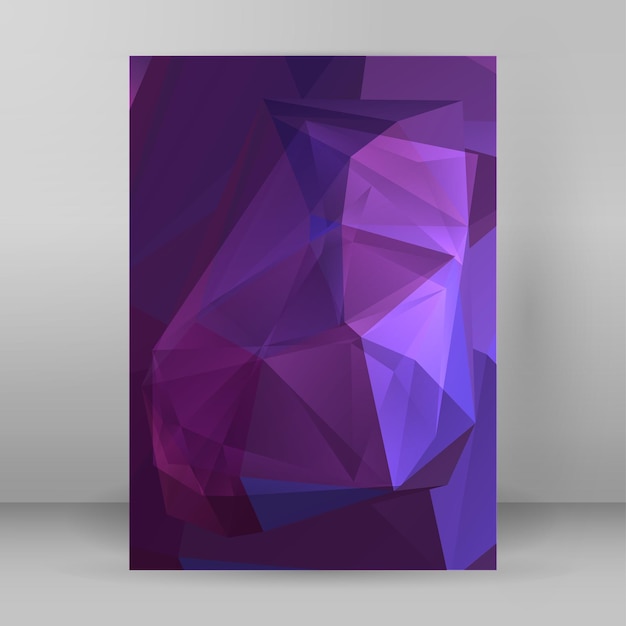 Brochure de page de couverture effet 3d fond triangle moderne format A402