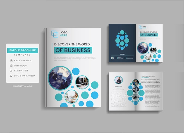 Une brochure pour une entreprise qui s'appelle découvrir le monde de l'entreprise.