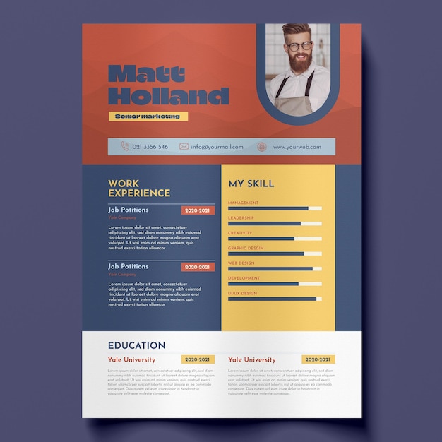 une brochure pour le site Web intitulé la magie et l'expérience