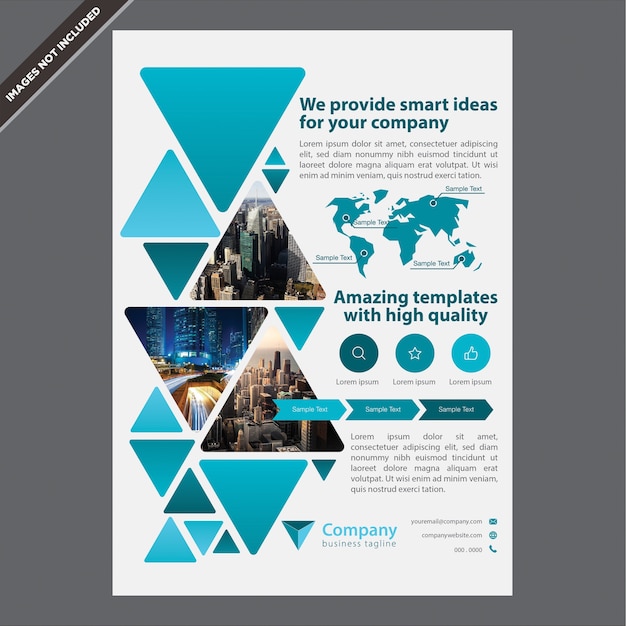 Brochure Professionnelle Bleu Pour Usages Multiples