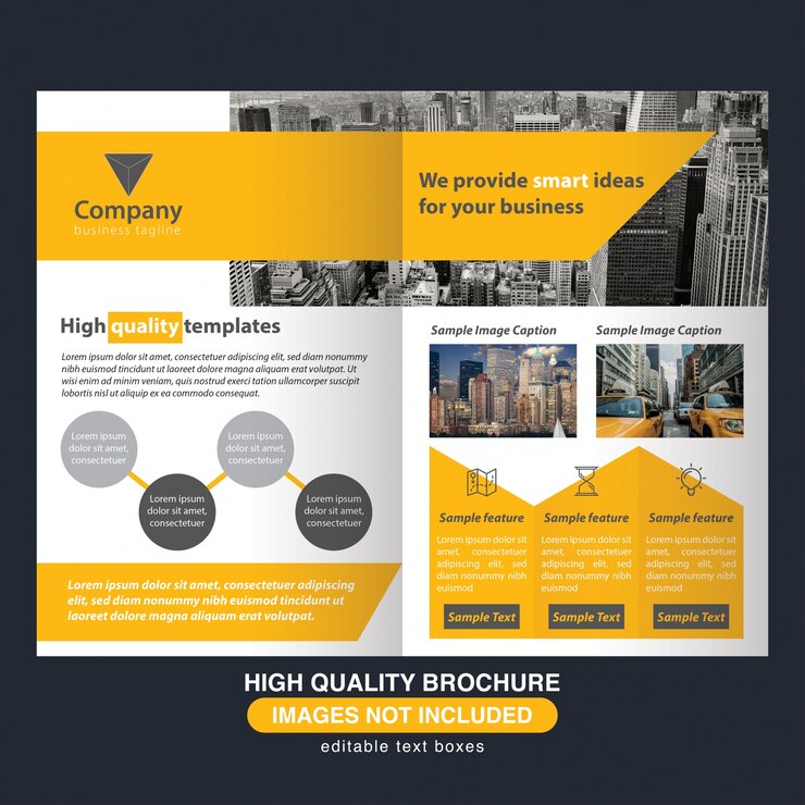 Vecteur brochure professionnelle pour les entreprises polyvalentes