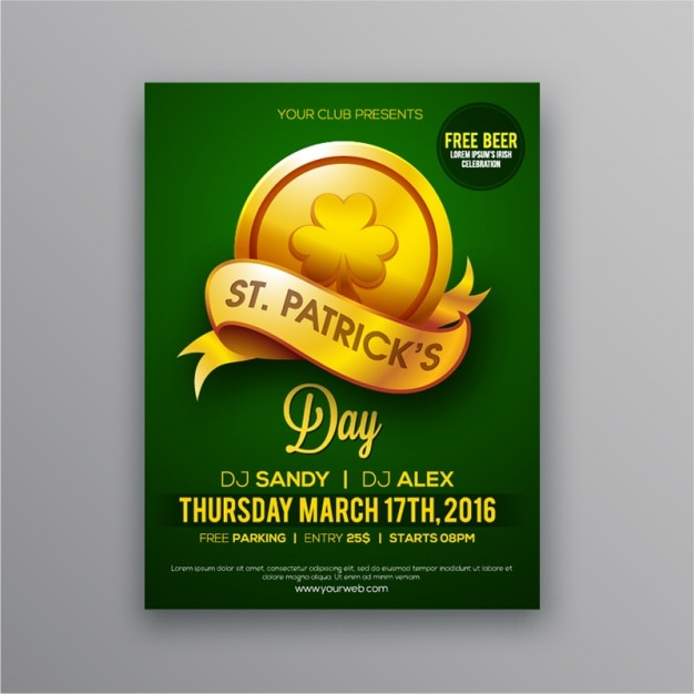 La Brochure De St Patrick Jour Avec Pièce D'or