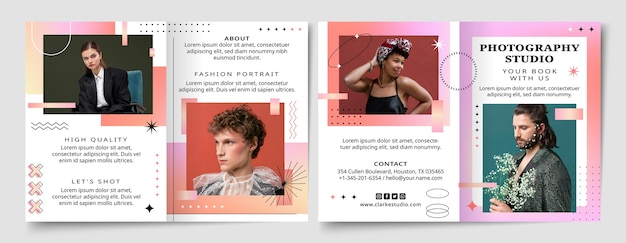 Brochure studio de photographie dégradée