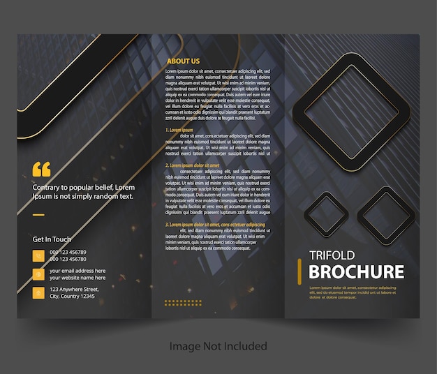 Vecteur brochure tri flod business