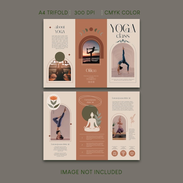 Brochure à Trois Volets Sur Les Cours De Yoga