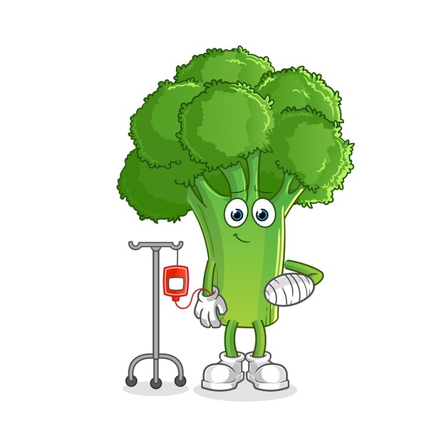 Brocoli Malade Dans L'illustration Iv. Personnage