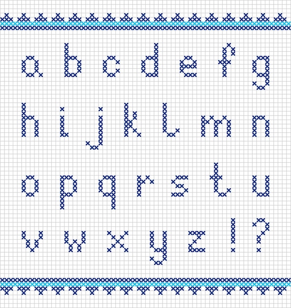 Broder Des Lettres Minuscules De L'alphabet Minuscule