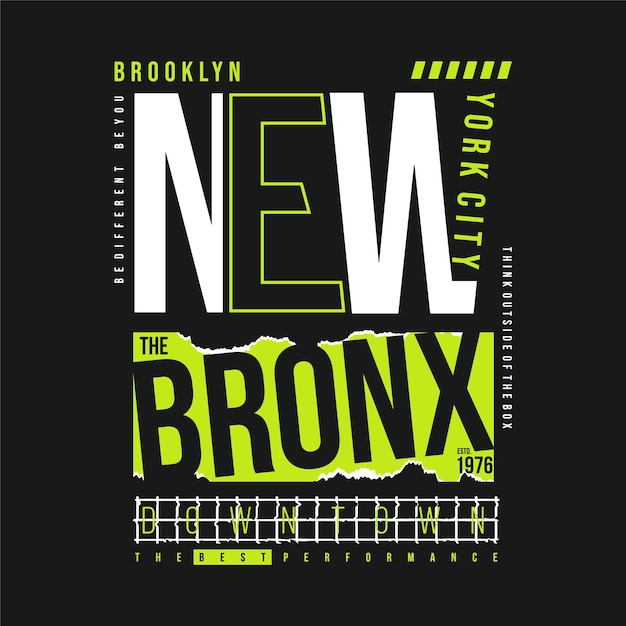 Le Bronx New York Symbole Graphique Typographie Vecteur T Shirt Imprimer Entreprise Produit