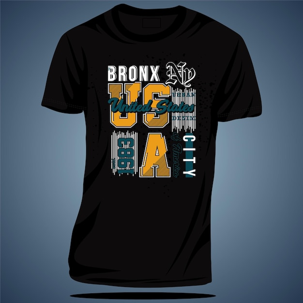 Le Bronx New York Typographie Graphique T Shirt Vector Illustration