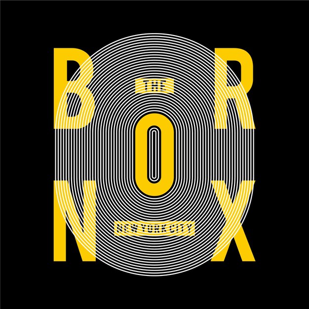 le bronx ny city typographie t shirt design illustration vectorielle