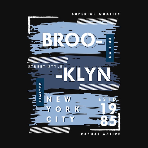 Vecteur brooklyn design de typographie abstraite illustration graphique vectorielle pour t-shirt