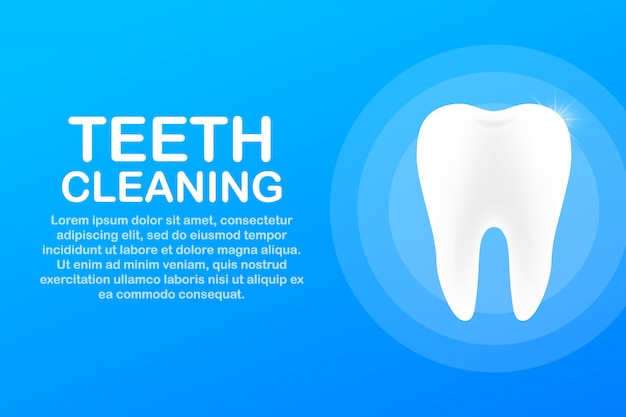 Brossage De Dents. Dents Avec Conception D'icône De Bouclier. Concept De Soins Dentaires. Dents Saines. Dents Humaines.