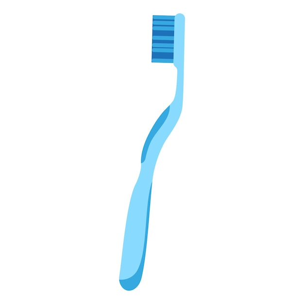 Brosse à dents manuelle de dessin animé de vecteur bleu.
