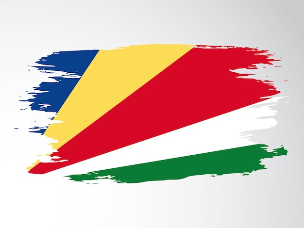 Brosse vecteur drapeau des Seychelles