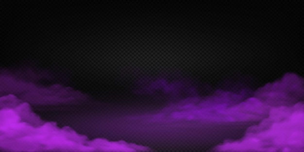 Le brouillard violet mystique sur un fond sombre