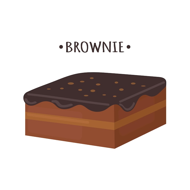 Vecteur brownie icône clipart isolé illustration vectorielle