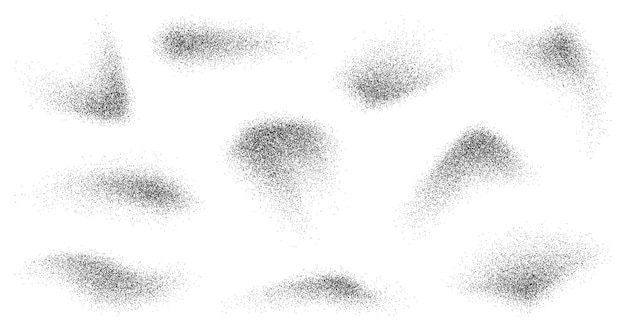 Bruit de pulvérisation de peinture à grain ou poussière pinceau sable noir
