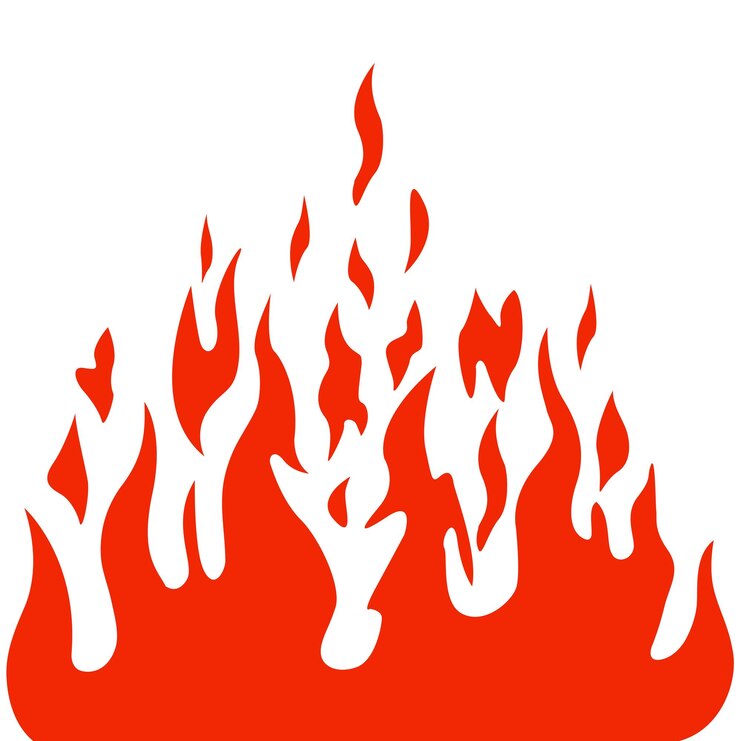 Vecteur brûler le fond de vecteur de feu flamme