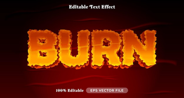 Brûlez le modèle de logo 3D avec un style d'effet de texte modifiable