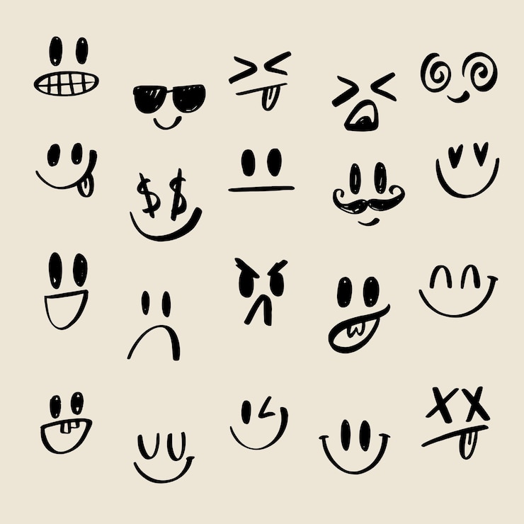 Vecteur le brushemojis