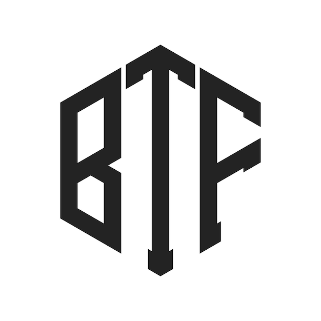 BTF Logo Design Lettres initiales BTF Monogramme Logo en utilisant la forme d'hexagone