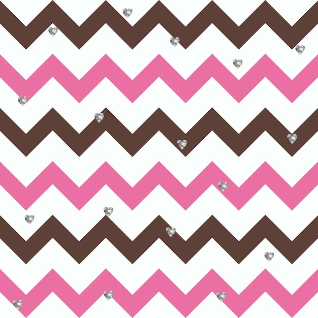 Vecteur bubblegum chocolate zigzag pattern