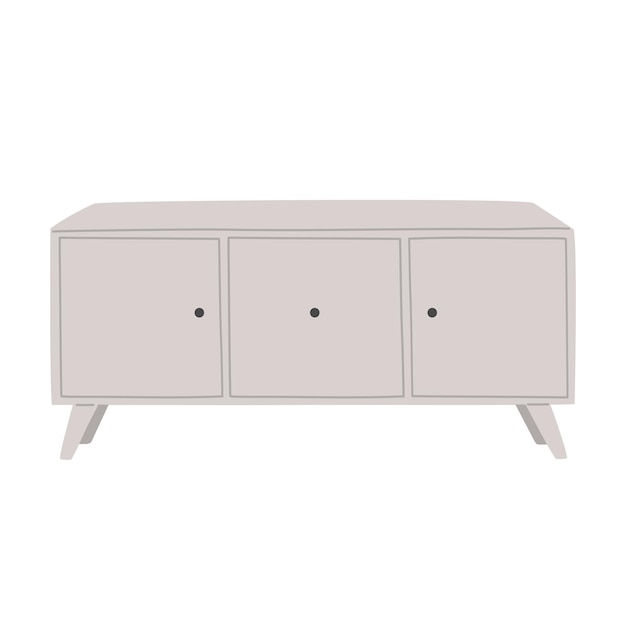 Buffets en bois élégants pour appartement confortable de style scandinave, couleur grise. Meubles pour la maison