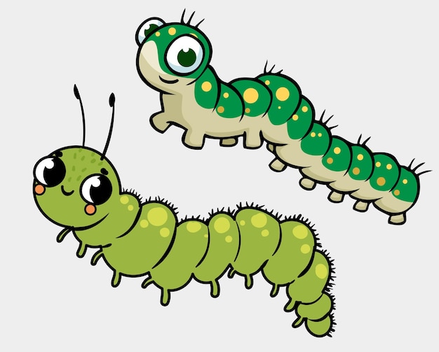 Vecteur bugs et insectes personnages de dessins animés illustration vectorielle pro