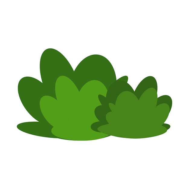Des buissons verts dans le style des dessins animés