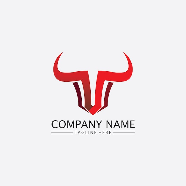 Bull buffalo head vache animal mascotte logo design vecteur pour sport corne buffalo animal mammifères tête logo sauvage matador