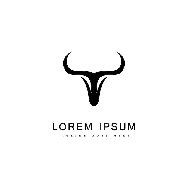 Bull Logo Template Vecteur Icône Illustration