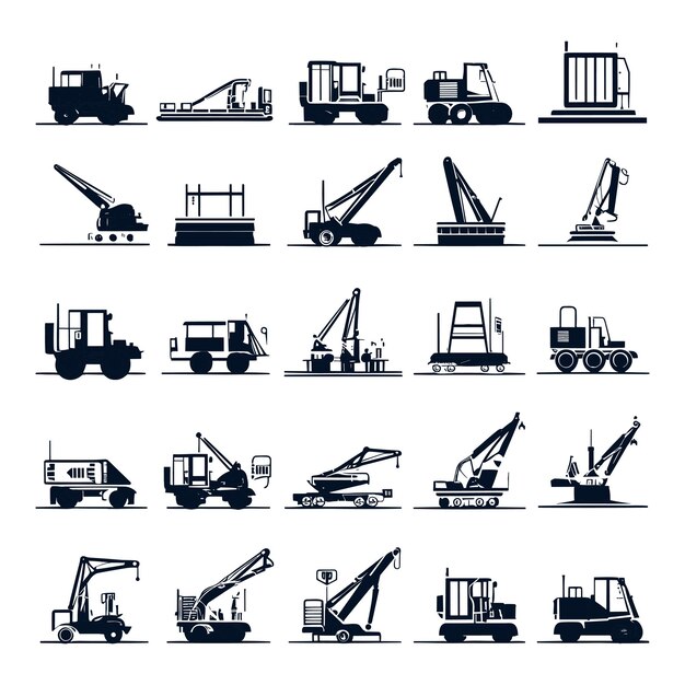 Bulldozer Silhouette Vecteur Fond Blanc Illustration