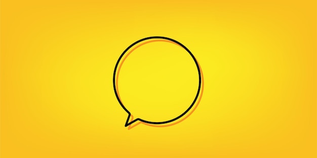 Bulle De Dialogue Sur L'illustration De Fond Jaune