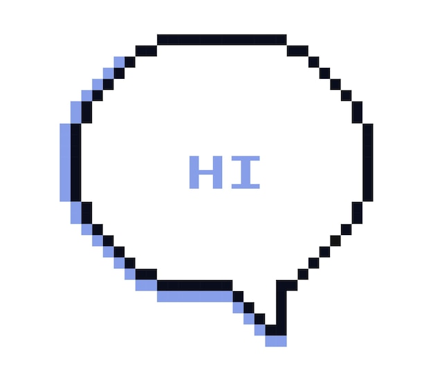 Vecteur bulle de dialogue pixel