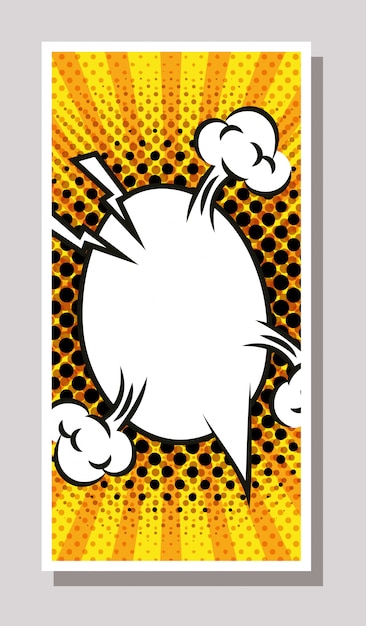 Bulle d'expression dans un style pop art