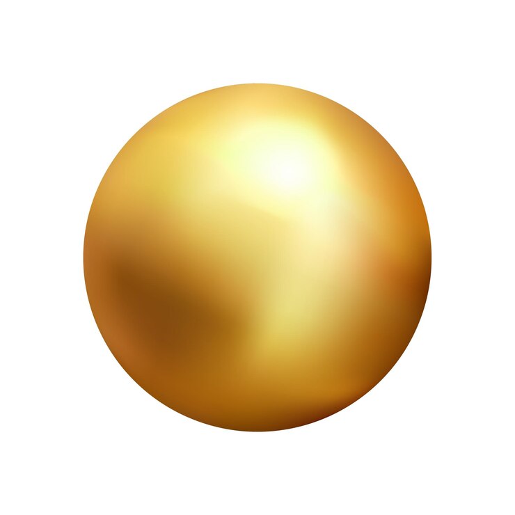 Vecteur bulle d'huile de sphère dorée vectorielle isolée sur fond blanc boule 3d dorée brillante ou perle précieuse