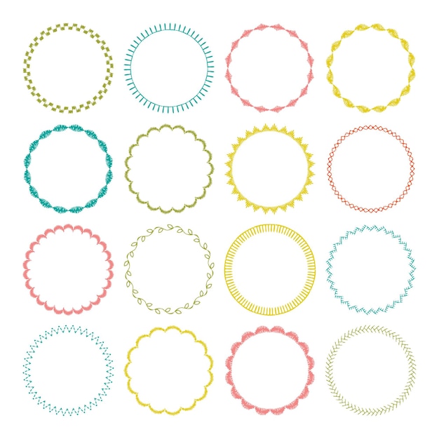 Bulle de parole dessin naturel carrés cercle rectangle dessin naturel coloré pointant
