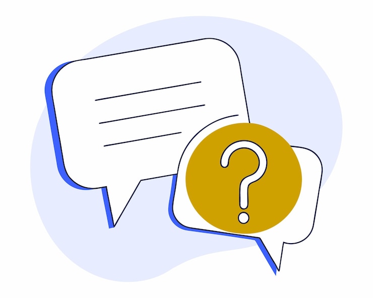 Vecteur bulle de parole avec illustration de l'icône du signe d'interrogatoire