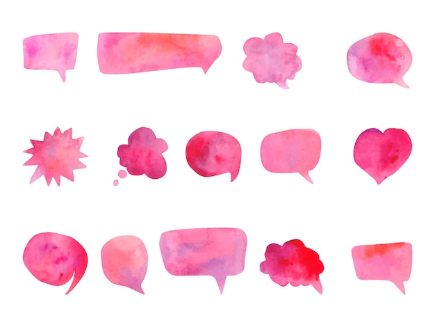 Bulles Aquarelle Rose Sur Fond Blanc Vecto