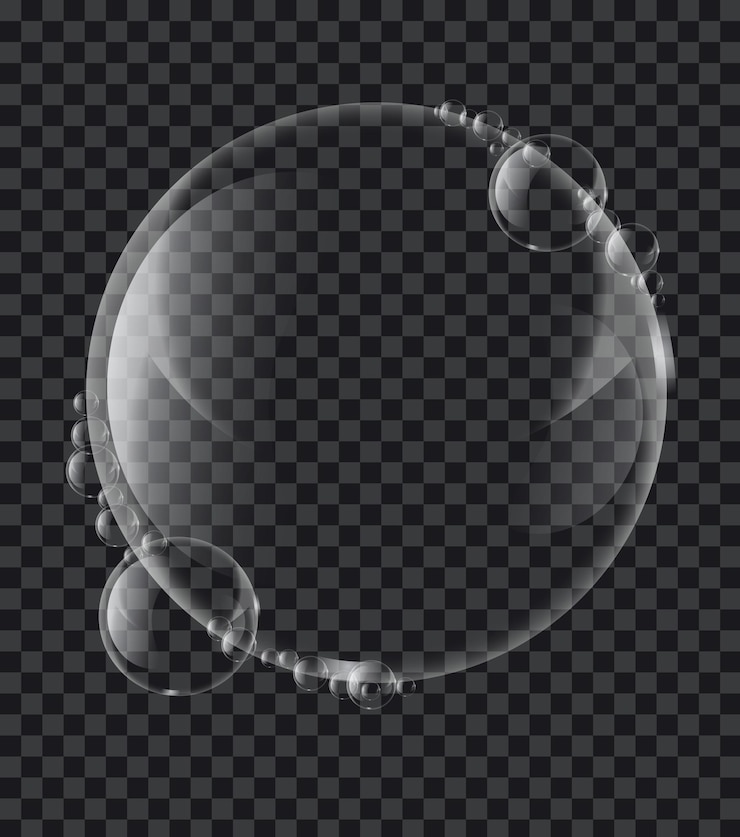 Vecteur bulles de savon ou d'eau sur fond de transparence élément de conception vectorielle illustration eps10