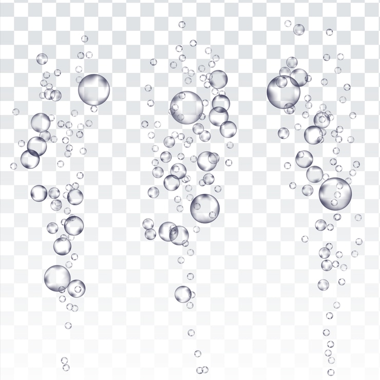 Vecteur bulles sous l'eau
