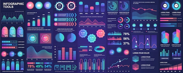 Bundle infographie UI, UX, éléments de KIT avec des graphiques, des diagrammes, un flux de travail, un organigramme, une chronologie, des statistiques en ligne, un modèle d'éléments marketing icônes. ensemble d'infographie.
