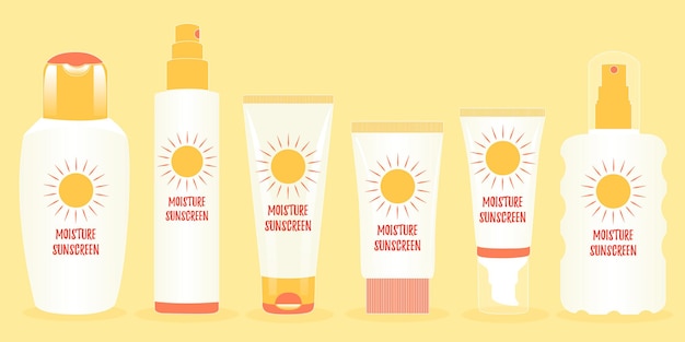 Bundle paquets pots protection contre le soleil Rayonnement solaire ultraviolet Humidité crème solaire