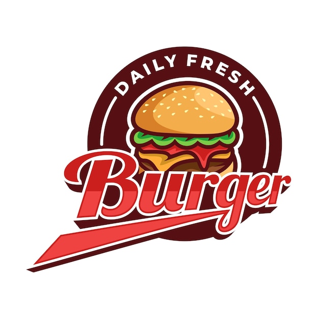 Burger Logo Vector Art Design