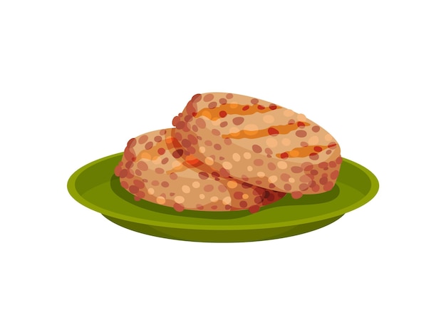 Burger de soja sur fond blanc illustration vectorielle plate