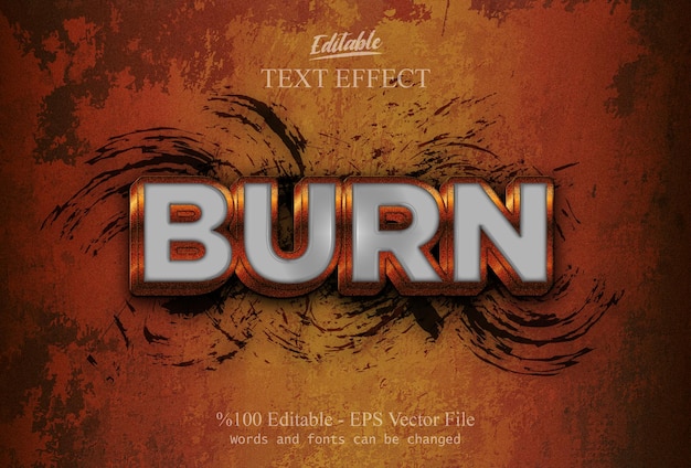 Burn Effet De Texte Modifiable