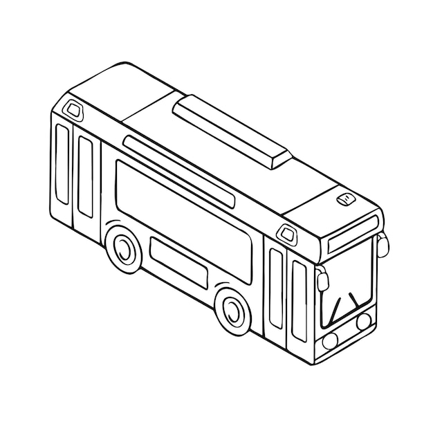 Bus Et Vecteur De Transport En Commun