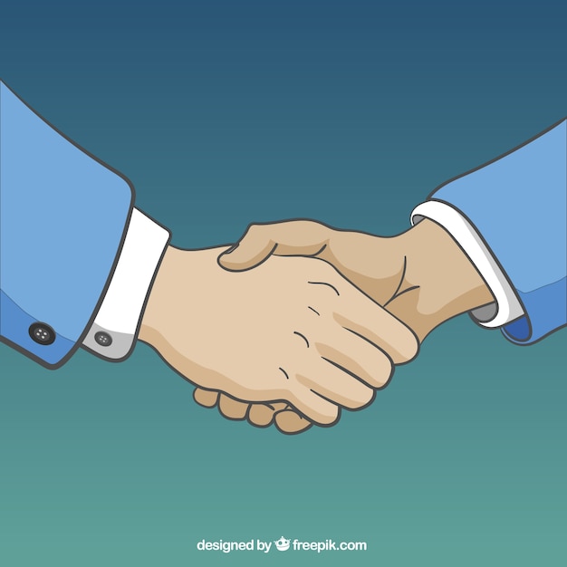 Business Handshake Illustration