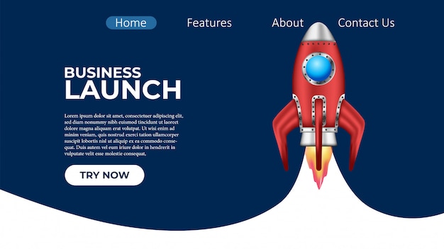 Business Landing Launch Project Page De Destination