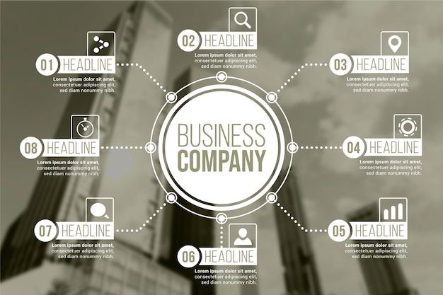 Business Modèle Infographique Avec Photo